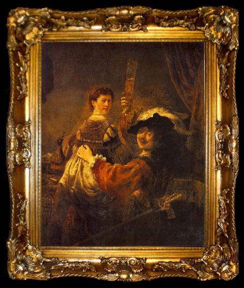 framed  REMBRANDT Harmenszoon van Rijn Rembrandt and Saskia in the Scene of the Prodigal Son in the Tavern dh, ta009-2